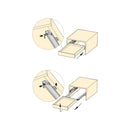 Guide a Scomparsa Silver per Cassetti ad Estrazione Totale P500 Zincato Bianco Emuca