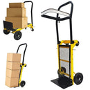 Carrello Multifunzione Portatutto Carico Massimo 120 kg Piattaforma Carrello Porta Pacchi in Acciaio Giallo