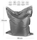 Cuscinone Poltrona Pouf Gigante 175x135 cm in Acrilico Pomodone Nero
