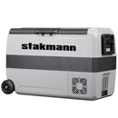 Frigo Congelatore 50 L Compressore Portatile con Ruote AC/DC 12V/24V Frigorifero 220V Bianco e Grigio      