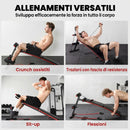 Panca Fitness per Addominali Inclinata Multifunzione Regolabile