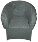 Poltrona Imbottita 65x65x75 cm in Tessuto Renier Shabby con Cuori