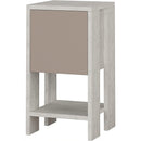 Comodino 30x30x55 cm Mobiletto con Anta a Ribalta e Ripiano Antracite     