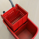 Carrello Pulizie 60x27x70,5 cm Lavapavimenti con Strizzatore in Plastica Rosso      