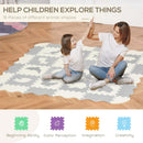 Tappeto Puzzle per Bambini 150x150x1,4 cm in EVA Bianco Grigio