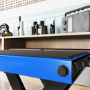 Cavalletto Alzamoto Pieghevole e Antiscivolo 41,5x23,5x10-37 cm in Acciaio e Gomma Blu e Nero      