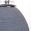 Camino a Bioetanolo Braciere da Pavimento Ø40xh54 cm per Interno ed Esterno Botticelli Ghisa Grigio