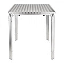 Tavolo Impilabile 70x70x70 h cm in Alluminio Silver