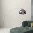 Lampada da Terra Design Vintage Asta Regolabile con Attacco E27 Struttura in Metallo e Base in Marmo Argento  