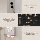 Specchiera Portagioie da Parete 37x10x120 cm Porta con Specchio Interno Illuminato e Serratura Bianco      