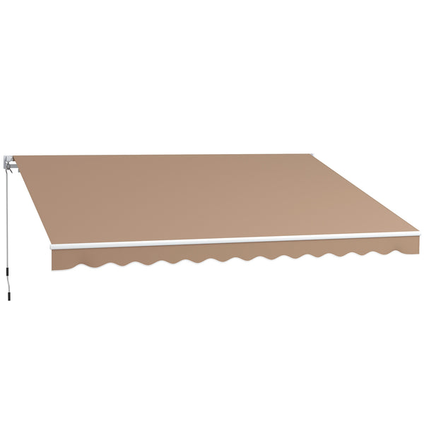 sconto Tenda da Sole per Esterno 350x250 cm Avvolgibile a Bracci con Apertura a Manovella Marrone