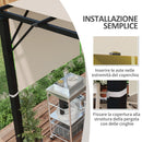 Copertura per Gazebo Pergola 3x3 m 488x122 cm  in PE Impermeabile Cachi