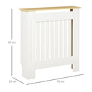 Copritermosifone 78x19x83 cm in MDF e Legno Truciolare Bianco