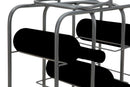 Porta Bottiglie Rack Quadrato 9 Posti 40x23x47,5 cm in Ferro Grigio