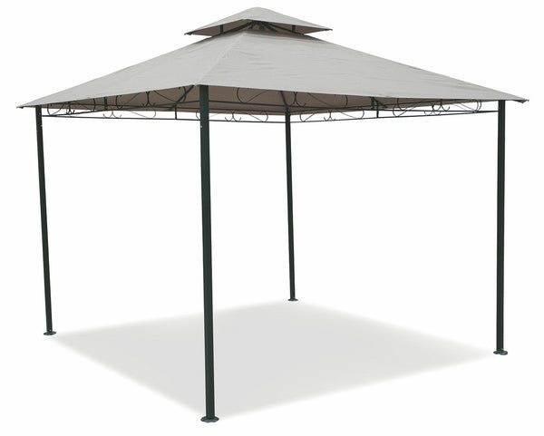 Gazebo da Giardino in Metallo 3x3m Soriani Salinas Tortora prezzo