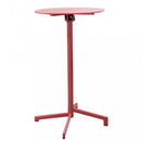 Tavolo Alto Vega Ø60x102 h cm in Acciaio Rosso