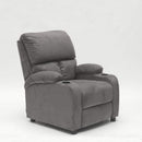 Poltrona Relax Reclinabile Manuale 100x76x94 cmin Microfibra Grigio
