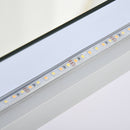 Specchio da Bagno 90x60 cm con Cornice a LED Argento