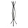 Appendiabiti a Stelo in Legno 3 Braccia 60x60H178cm Nero