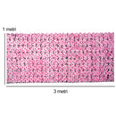 Siepe Artificiale Sintetica 1x 3 m Rotolo Rete Anticaduta con Fiori Rosa      