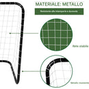 Porta da Calcio 182x122x61 cm Allenamento Football con Picchetti in Metallo Nero