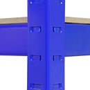 Set 5 Scaffali Senza Bulloni 90x45x180 cm con Connettori in Acciaio Blu 