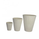 Vaso Piccolo Iris Ø19x22 cm in Fibra sintetica Bianco
