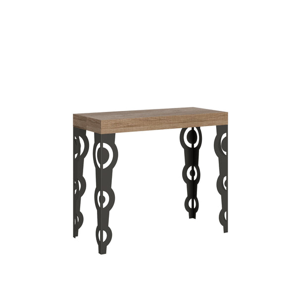 Consolle Allungabile 90-300x40x77 cm in Nobilitato Marrone acquista