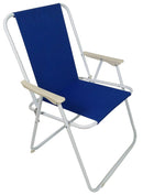 Spiaggina Pieghevole 57x64x84 cm in Acciaio e Poliestere Royal Blue