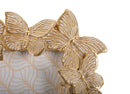 Cornice Farfalle Glod 22,3x2,3x27,8 cm in Resina e Vetro Oro      