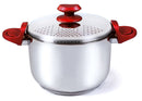 Pentola Colapasta Ø22 cm in Acciaio Antiaderente Induzione Collection Cuociscola Acciaio/Rosso