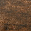Scrivania da Ufficio 120x60x76 cm 2 Ripiani in Metallo e Truciolare Marrone e Nero