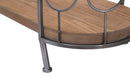 Console New Mexico 120x40x80 cm in Ferro e MDF Marrone e Grigio