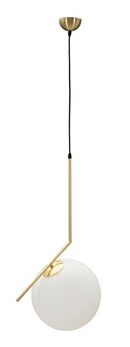 Lampadario Glamy 50x30x100 cm in Ferro e Vetro Bianco e Oro