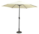 Ombrellone da Giardino Ø3x2,4 m Palo Ø38 mm in Acciaio Copertura Ecrù