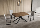 Tavolo Allungabile 140-400x90x74 cm Niket Noce Gambe Antracite