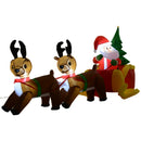 Babbo Natale Gonfiabile 210 cm con Slitta e LED 