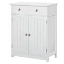 Mobile da Bagno 2 Ante con Cassetti 60x30x75 cm in Legno Bianco  