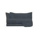 Set Lenzuola Sopra Sotto e 2 Federe Linea Water Washed Grigio Scuro