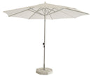Ombrellone da Giardino Ø3 m Palo Ø40 mm in Alluminio Bianco Lucido Telo in Poliestere Bianco
