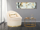 Poltrona Space Plus Crema Ø 75x80 cm in Legno 