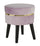 Sgabello Paris Rosa Ø35x40,5 cm Legno Spugna e Velluto Sintetico Rosa e Oro e Nero