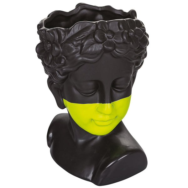 Vaso a Forma di Viso 15x14x22 cm in Dolomite VdE Tivoli 1996 Vis a Vis sconto