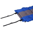 Materassino Gonfiabile da Campeggio con Cuscino in PVC Blu e Grigio 191x63x5 cm 