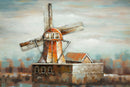 Dipinto su Tela Mulino a Vento 120x3,7x80 cm in Alluminio Plastica e Canvas
