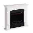 Camino Elettrico da Pavimento 107,2x95,2x24,5 cm Effetto Fiamma 1500W Sined Siena Bianco