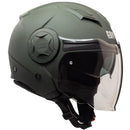Casco Jet per Scooter Visiera Lunga CGM Illinois 129A Verde Opaco XS - (53-54 cm)