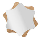 Specchio da Muro Star 80x1x80 cm in MDF e Specchio Naturale      