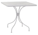 Tavolo da Giardino 80x80x71 cm in Ferro Ivrea Bianco