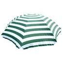 Ombrellone da Giardino Ø180x200H cm Spiaggia Inclinabile in Metallo Verde e Bianco